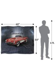 Chevrolet Corvette Shine Silky Touch Super Soft Throw Blanket 152 X 127 cm in White - thumbnail 5
