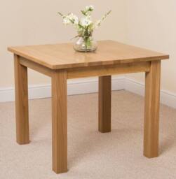 Thats Furniture Oslo 90 x 90 cm Oak Small Dining Table & 4 Harvard Oak Chairs in Brown - thumbnail 4