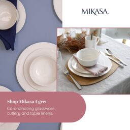Mikasa 12 Piece China 'Egret' Dinner Set, White, Gift Boxed in White - thumbnail 9