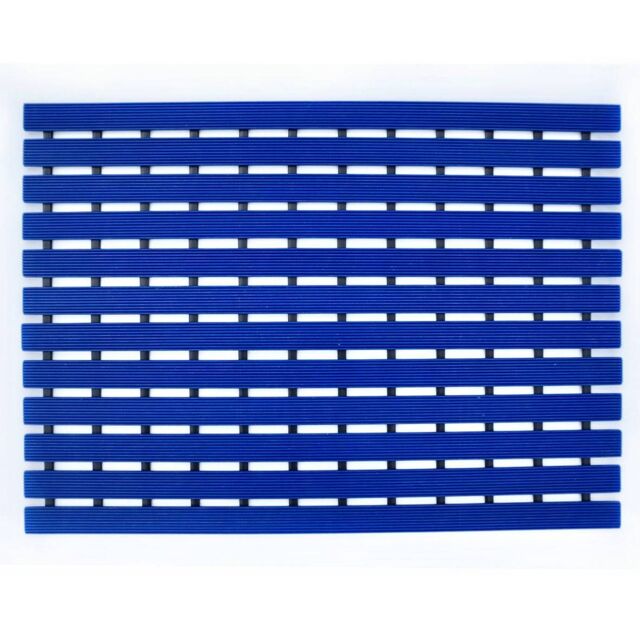 Nicoman PVC Duckboard Anti Slip Shower Mat Bath Mat 61cm x 43cm in Blue - Size: 61 cm x 43 cm - image 1
