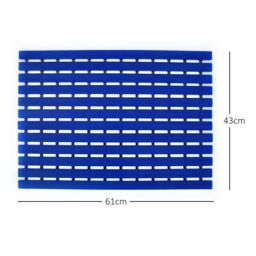 Nicoman PVC Duckboard Anti Slip Shower Mat Bath Mat 61cm x 43cm in Blue - Size: 61 cm x 43 cm - thumbnail 4