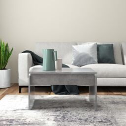 Berkfield Home Coffee Table Concrete Grey 68x50x38 cm Engineered Wood - Size: 68 x 50 x 38 cm - thumbnail 3