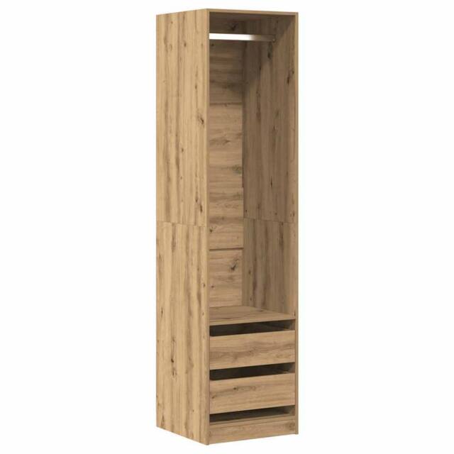 Berkfield Home Wardrobe Artisan Oak 50x50x200 cm Engineered Wood in Brown - Size: 50 x 50 x 200 cm - image 1