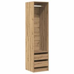 Berkfield Home Wardrobe Artisan Oak 50x50x200 cm Engineered Wood in Brown - Size: 50 x 50 x 200 cm - thumbnail 1