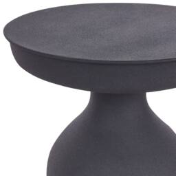 Wyld and Coco Set of 2 Black Iron Round Side Tables 33 cm and 36 cm Modern - thumbnail 7