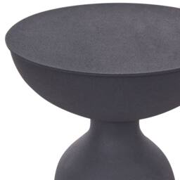 Wyld and Coco Set of 2 Black Iron Round Side Tables 33 cm and 36 cm Modern - thumbnail 6