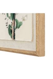 KDMD Flora & Fauna Beaded Frame Linen Wall Art - Shrikes Collection in Brown - thumbnail 2