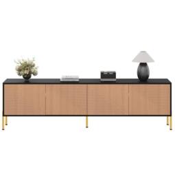 STILVORA TV Cabinet 179 cm with 4 Doors in Natural - thumbnail 5