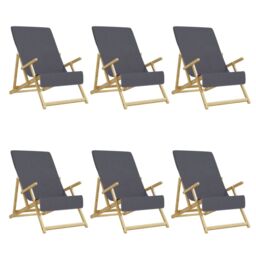 Berkfield Home Beach Towels 6 pcs Anthracite 60x135 cm Fabric 400 GSM in Black - thumbnail 2