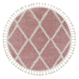 RugsX Berber Rug in Pink - Size: 120 cm diameter - thumbnail 2