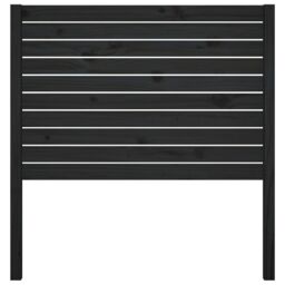 Berkfield Home Bed Headboard Black 81x4x100 cm Solid Wood Pine - Size: 81 x 4 x 100 cm - thumbnail 3