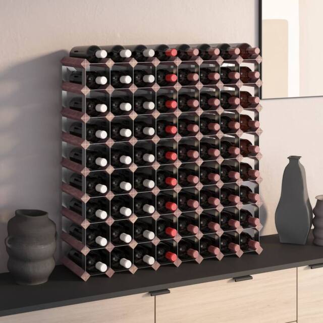 Berkfield Home Wine Rack for 72 Bottles Brown Solid Wood Pine - image 1