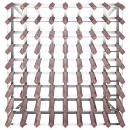 Berkfield Home Wine Rack for 72 Bottles Brown Solid Wood Pine - thumbnail 4