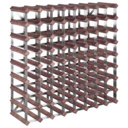 Berkfield Home Wine Rack for 72 Bottles Brown Solid Wood Pine - thumbnail 2