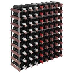 Berkfield Home Wine Rack for 72 Bottles Brown Solid Wood Pine - thumbnail 3