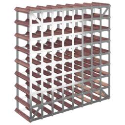 Berkfield Home Wine Rack for 72 Bottles Brown Solid Wood Pine - thumbnail 6