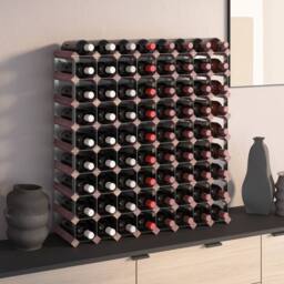 Berkfield Home Wine Rack for 72 Bottles Brown Solid Wood Pine