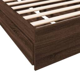 Berkfield Home Bed Frame w/Drawers Frame Brown Oak 75x190 cm Small Single - thumbnail 8