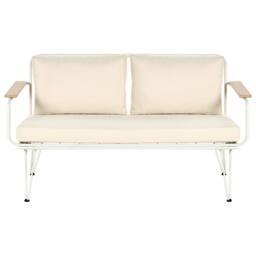 Wyld and Coco 4-Seater Garden Sofa Set - Beige Cushions Steel Frame - thumbnail 6