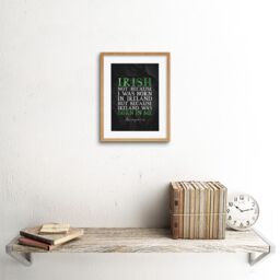 "Artery8 Wall Art Print Slate Quote St Patricks Day Ireland Irish Artwork Framed 9X7 Inch in Beige - Size: W7"" x H9""" - thumbnail 2