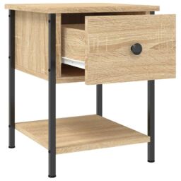 Berkfield Home Bedside Table Sonoma Oak 34x35.5x45 cm Engineered Wood in Brown - thumbnail 5