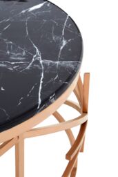 Orsina Luxurious Black Marble Coffee Table, Marble Top Display Coffee Table For Livingroom, Decorative Table - thumbnail 4