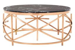 Orsina Luxurious Black Marble Coffee Table, Marble Top Display Coffee Table For Livingroom, Decorative Table - thumbnail 6