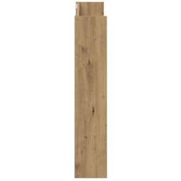 Berkfield Home Wall Shoe Cabinet Artisan Oak 80x18x90 cm Engineered Wood in Brown - Size: 80 x 18 x 90 cm - thumbnail 6