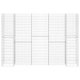Berkfield Home H-Shaped Gabion Planter Steel Wire 260x40x200 cm in Silver - Size: 260 x 40 x 200 cm - thumbnail 3