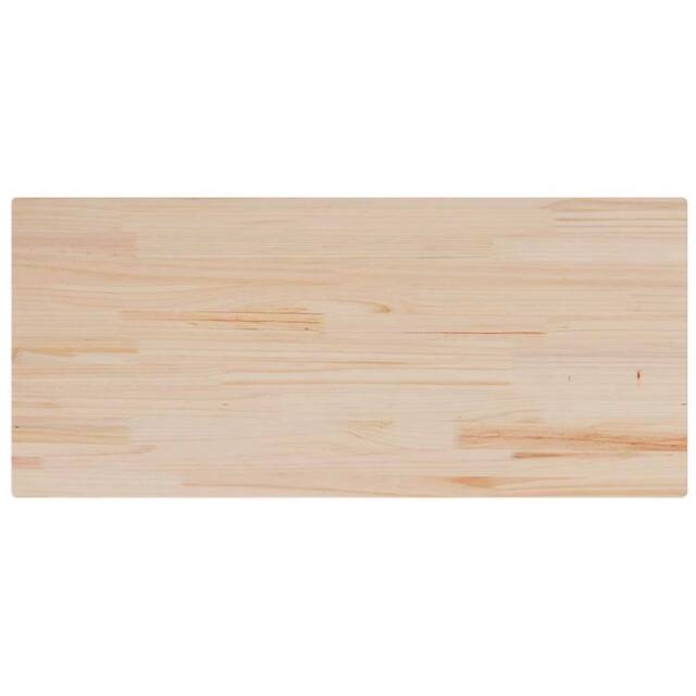 Berkfield Home Table Top 90x40x1.7 cm Rectangular Solid Wood Pine in Light Tan - image 1