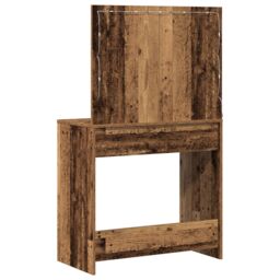 Berkfield Home Dressing Table with LED Lights¬†Old Wood 78, 5x41x135 cm in Brown - Size: 5 x 41 x 135 cm - thumbnail 7