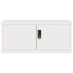 Berkfield Home Durable File Cabinet White 90x40x220 cm Steel - Size: 90 x 40 x 220 cm - thumbnail 4