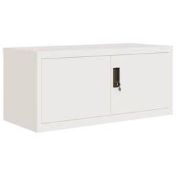 Berkfield Home Durable File Cabinet White 90x40x220 cm Steel - Size: 90 x 40 x 220 cm - thumbnail 1