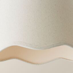 ValueLights Mabel Linen Small 20cm Scallop Edge with Trim Ceiling Light Lamp Shade in Natural - thumbnail 5