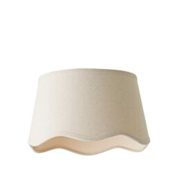 ValueLights Mabel Linen Small 20cm Scallop Edge with Trim Ceiling Light Lamp Shade in Natural - thumbnail 6