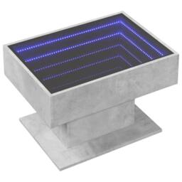 Berkfield Home Decorative Coffee Table with LED Concrete Grey 70x50x45 cm Engine - Size: 70 x 50 x 45 cm - thumbnail 1
