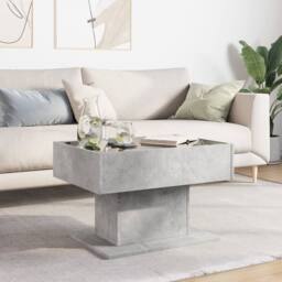 Berkfield Home Decorative Coffee Table with LED Concrete Grey 70x50x45 cm Engine - Size: 70 x 50 x 45 cm - thumbnail 4