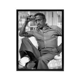 "Artery8 Allen Warren Portrait Photo Sammy Davis Jr Framed Canvas Wall Art Print in Grey - Size: W12"" x H16""" - thumbnail 1