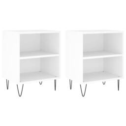 Berkfield Home Bedside Cabinets 2 pcs White 40x30x50 cm Engineered Wood - Size: 40 x 30 x 50 cm - thumbnail 1