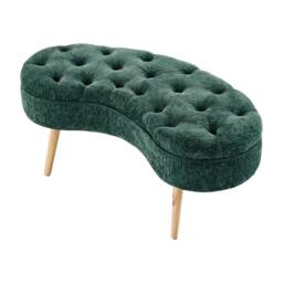 KORVIXA Upholstered Flip Top Storage Ottoman Bench Living Room Bedroom in Green - Size: 100 cm x 100 cm - thumbnail 1
