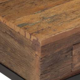 Berkfield Home TV Cabinet 110x30x46 cm Solid Wood Reclaimed in Brown - Size: 110 x 30 x 46 cm - thumbnail 7