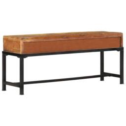 Berkfield Home TV Cabinet 110x30x46 cm Solid Wood Reclaimed in Brown - Size: 110 x 30 x 46 cm - thumbnail 5