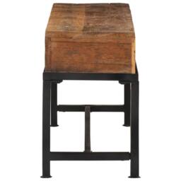 Berkfield Home TV Cabinet 110x30x46 cm Solid Wood Reclaimed in Brown - Size: 110 x 30 x 46 cm - thumbnail 4