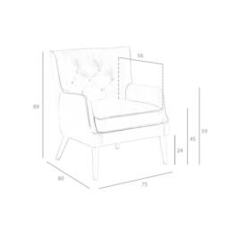 Angel Cerda Brown Chester Armchair, Split Cowhide Leather, Walnut - thumbnail 7