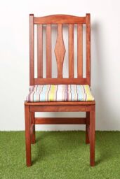 Homescapes Set of 4 Osaka Green Stripe Seat Pad with Button Straps, 40 x 40 cm - Size: 40 cm x 40 cm - thumbnail 8