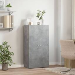 Berkfield Home File Cabinet Concrete Grey 60x32x115 cm Engineered Wood - Size: 60 x 32 x 115 cm - thumbnail 3