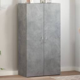 Berkfield Home File Cabinet Concrete Grey 60x32x115 cm Engineered Wood - Size: 60 x 32 x 115 cm - thumbnail 1