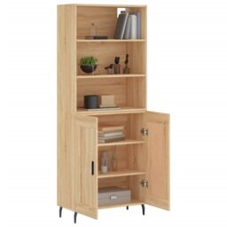 Berkfield Home Highboard Sonoma Oak 69.5x34x180 cm Engineered Wood in Brown - thumbnail 3