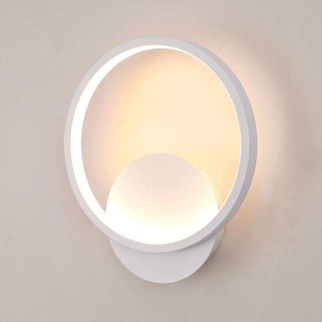 COMELY Indoor Wall Lights, 12W White Round Wall Lights, Warm White 3000K - image 1