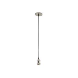 CGC Lighting 'Cassie' Chrome 1.5m adjustable E27 Ceiling Pendant & Matching ceiling Rose in Metallic Silver - thumbnail 4